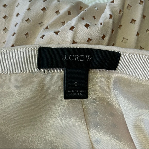 J. Crew Laser Cut Perforated Skirt Sz 8 EUC - Picture 6 of 11